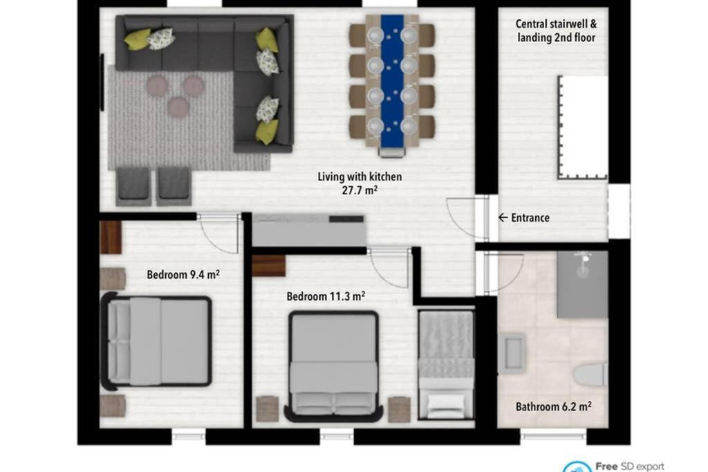 Authentic Stays - 5P-Apartment アイスデン エクステリア 写真